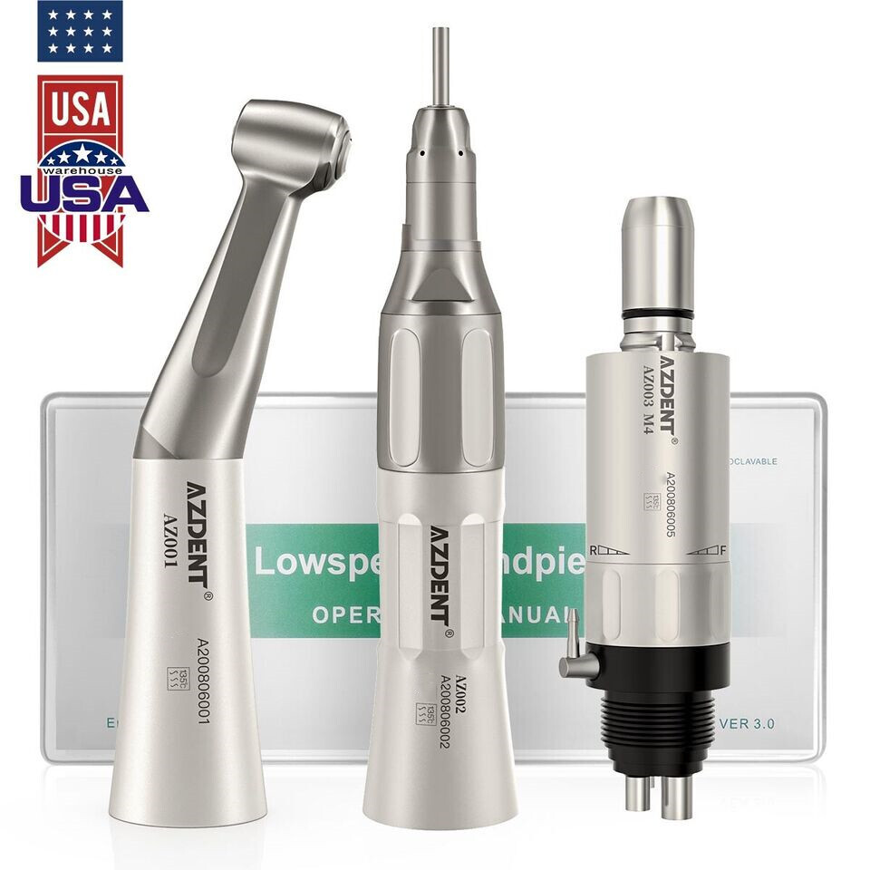 NSK Style Dental Slow Low Speed Handpiece Straight Contra Angle Air Motor 4/2H