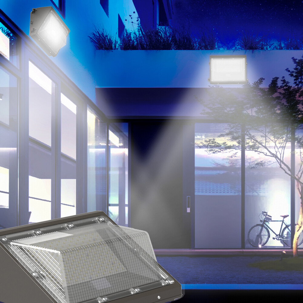 4Pack 120W LED Wall Pack Light 5000K Commercial Industrial Security Fixture