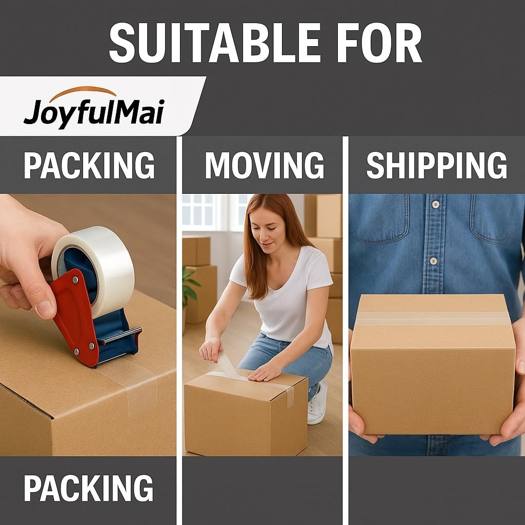 Clear Packing Tape 6 Rolls 1.88 Inch Wide 65 Yards Shipping Sealing Box Adhesive