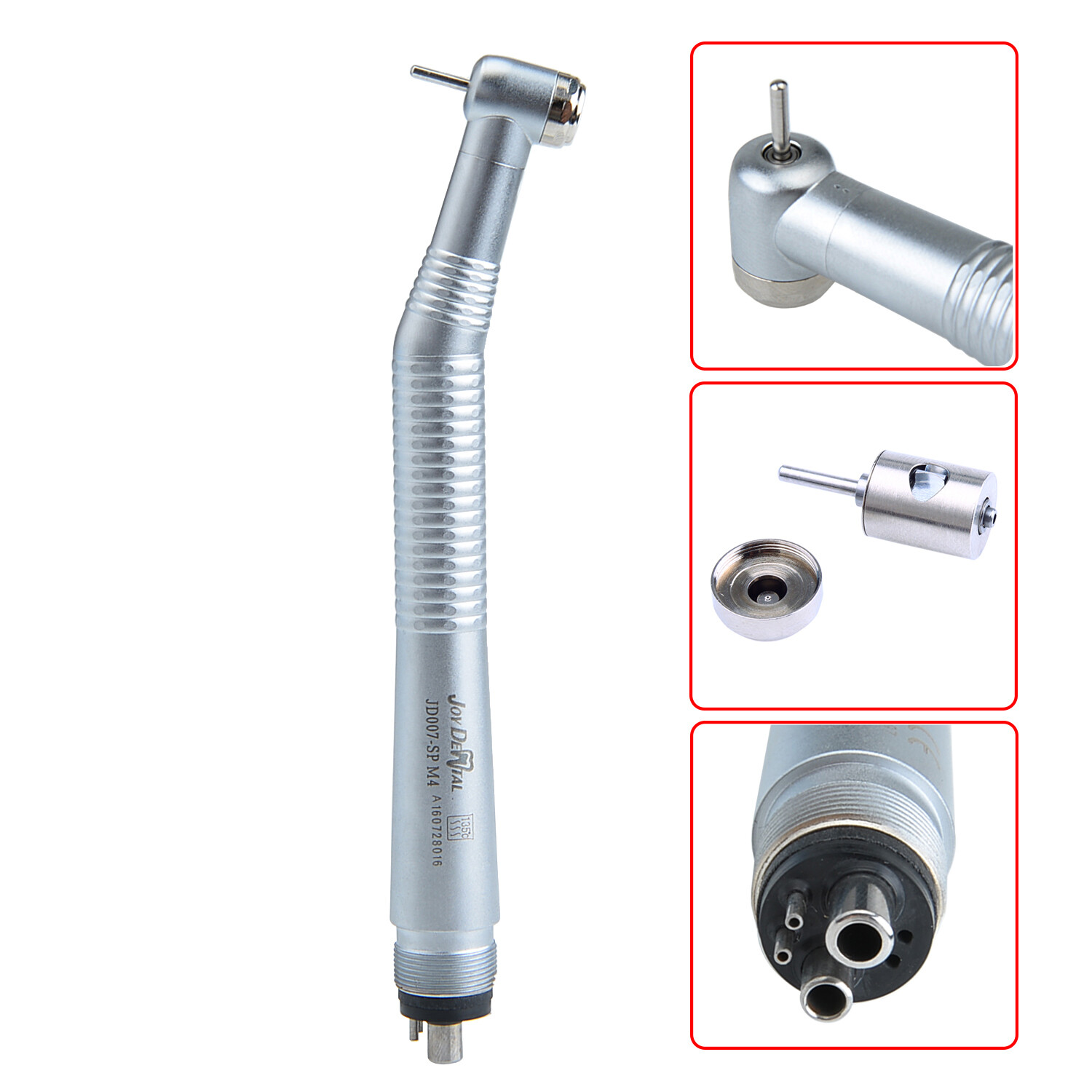 JOY Dental High Speed Handpiece 4/2 Hole Standard Head Push Button Air Turbine