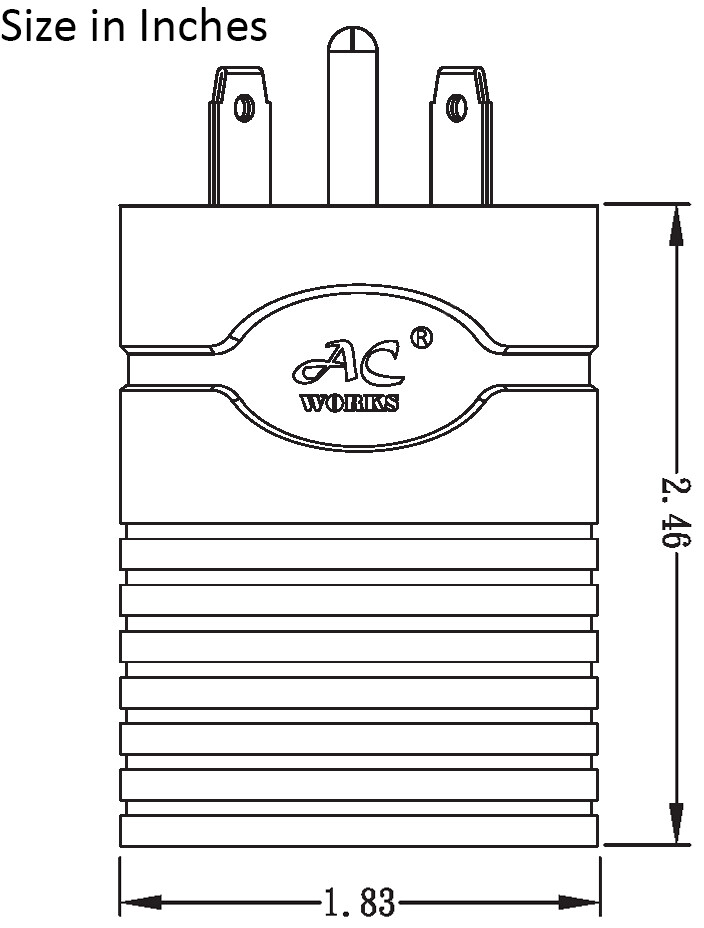 30A 125V NEMA TT-30 Male Plug to 30A NEMA L14-30 Female Connector Adapter
