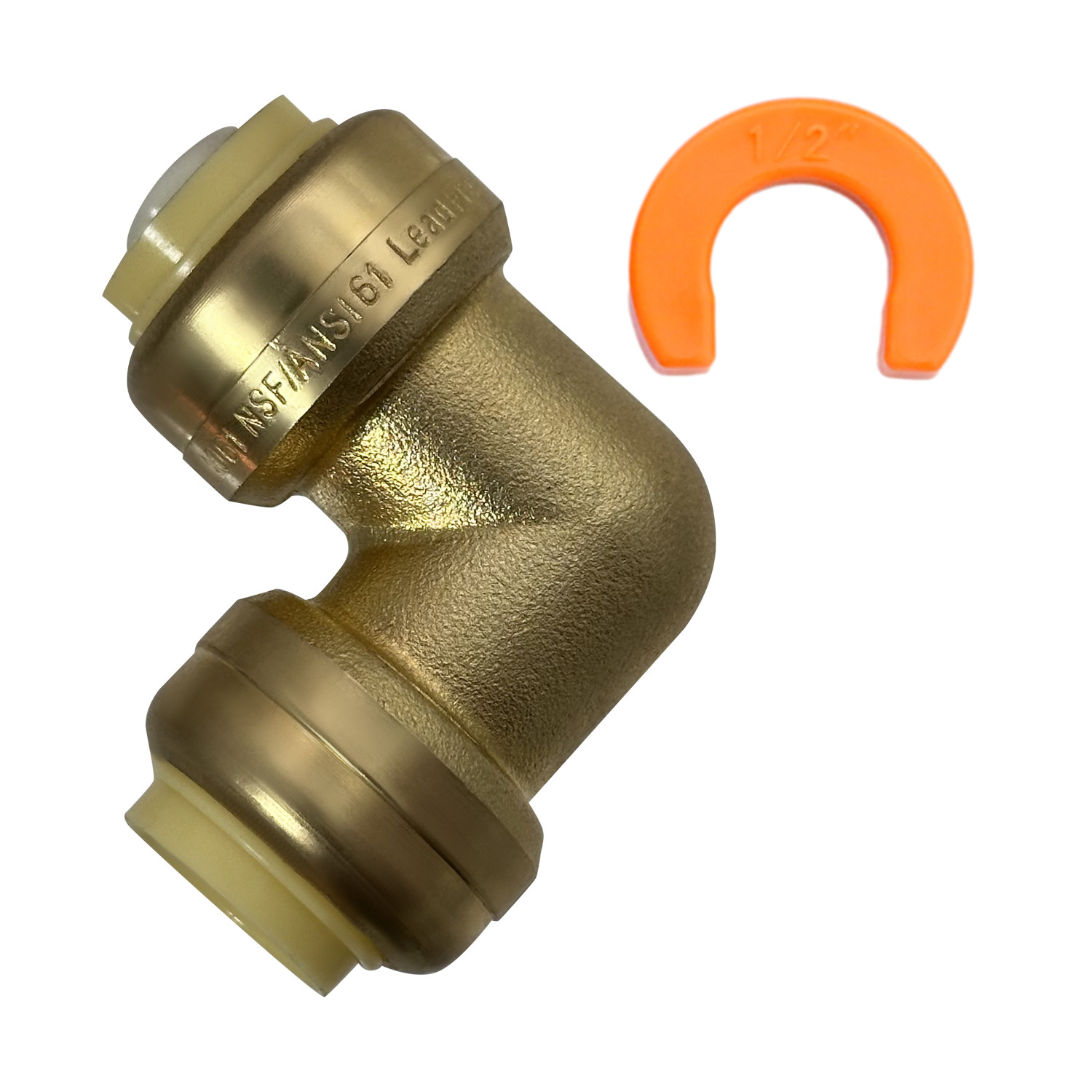 12 Pcs 1/2″ Push Fit Elbow with 1 Free Disconnect Clip