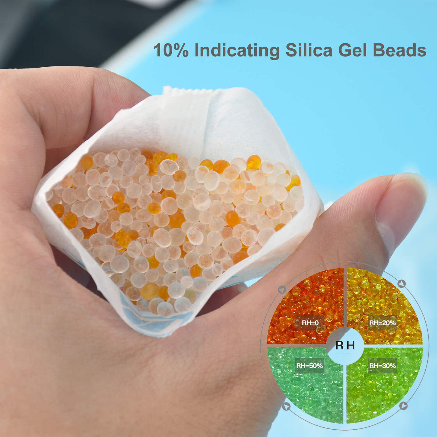 5 Gram 250 Pack Silica Gel Packets Color Indicating Dessicant Food Grade NP