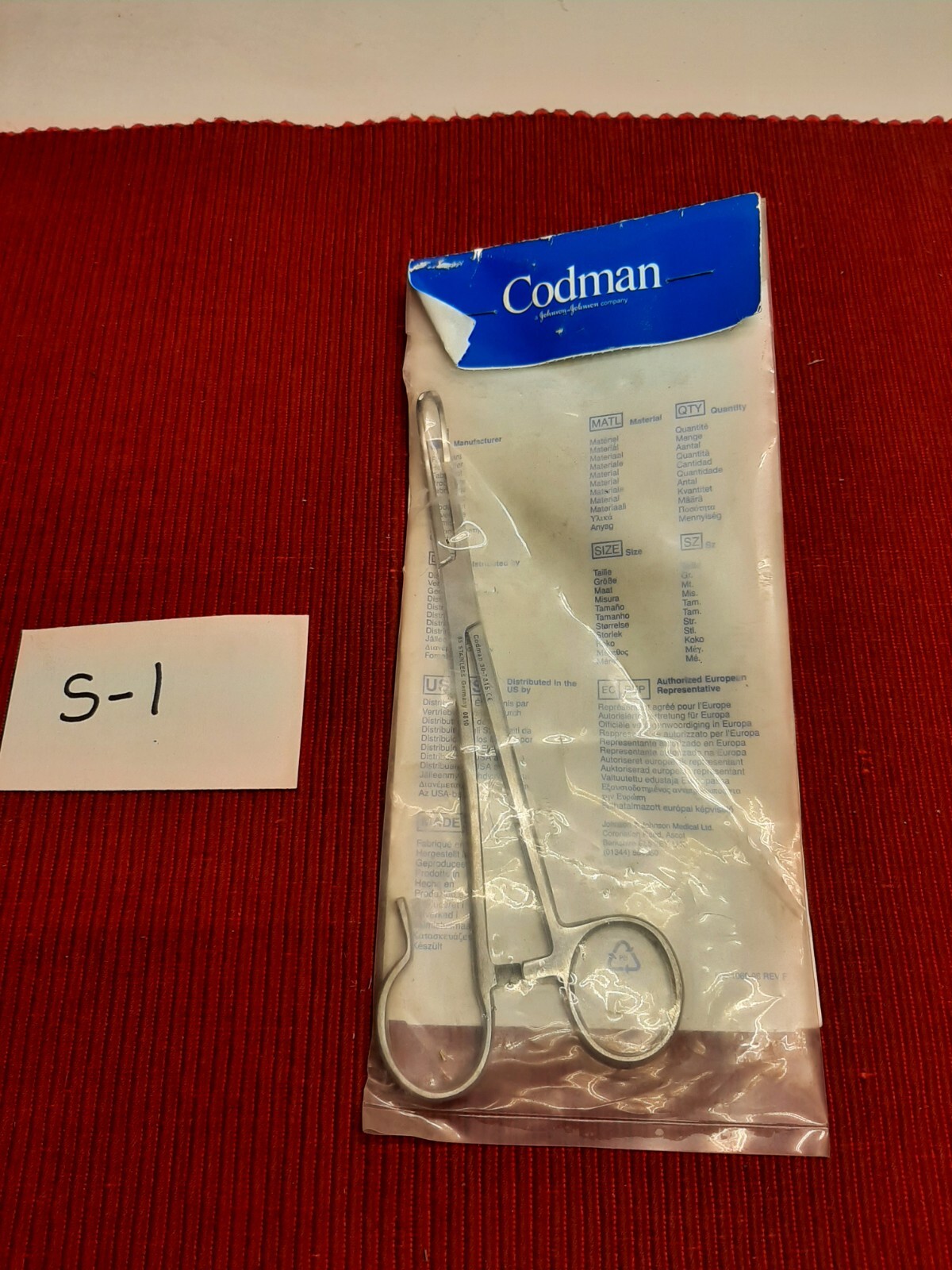 Codman 30-7315 White Tonsil Seizing Forceps 7″ (17.8cm) ENT