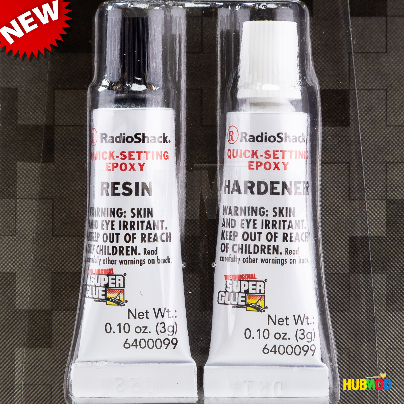 4X RadioShack 5-min Metal Glass Wood Epoxy All Purpose Bonding Super Glue .21oz