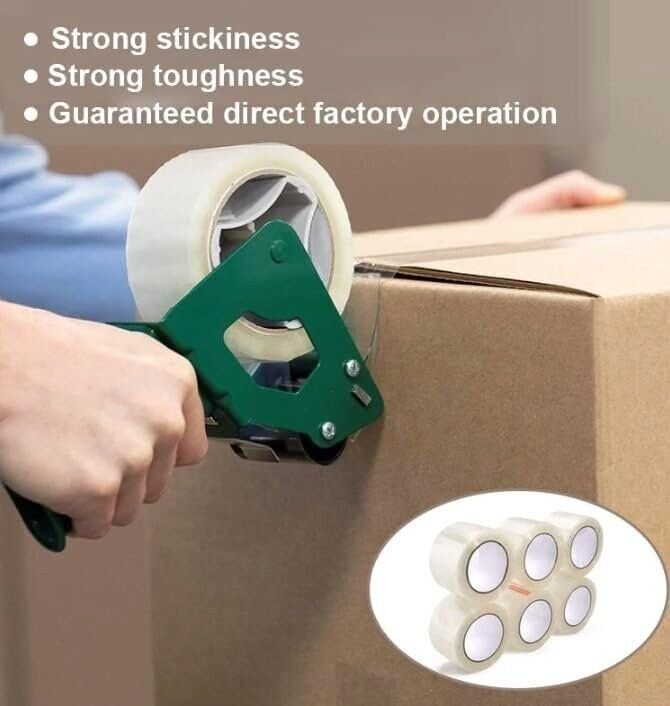 72 Rolls Shipping Packaging Box Packing Sealing Tape 1.6 mil 2″ x 55 Yard 165FT