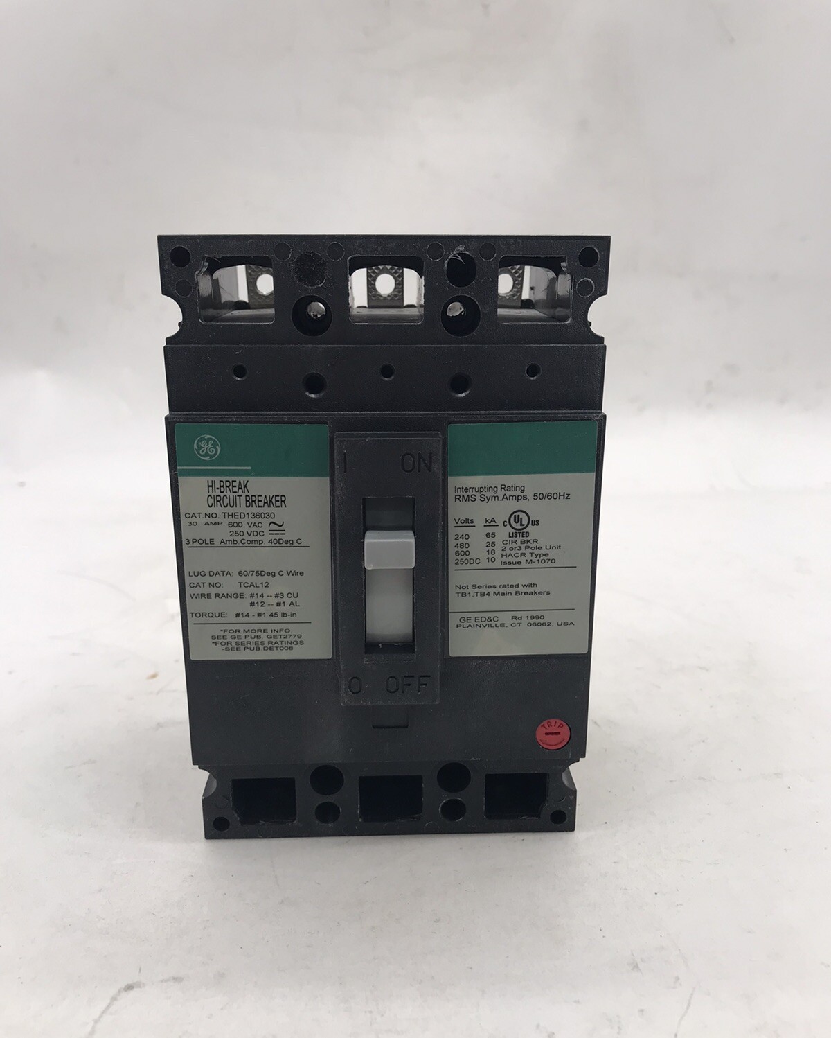 HOUSTON STOCK NEW GE THED136030 TYPE THED 30 AMP 600V FREE 2 DAY AIR BUY NOW