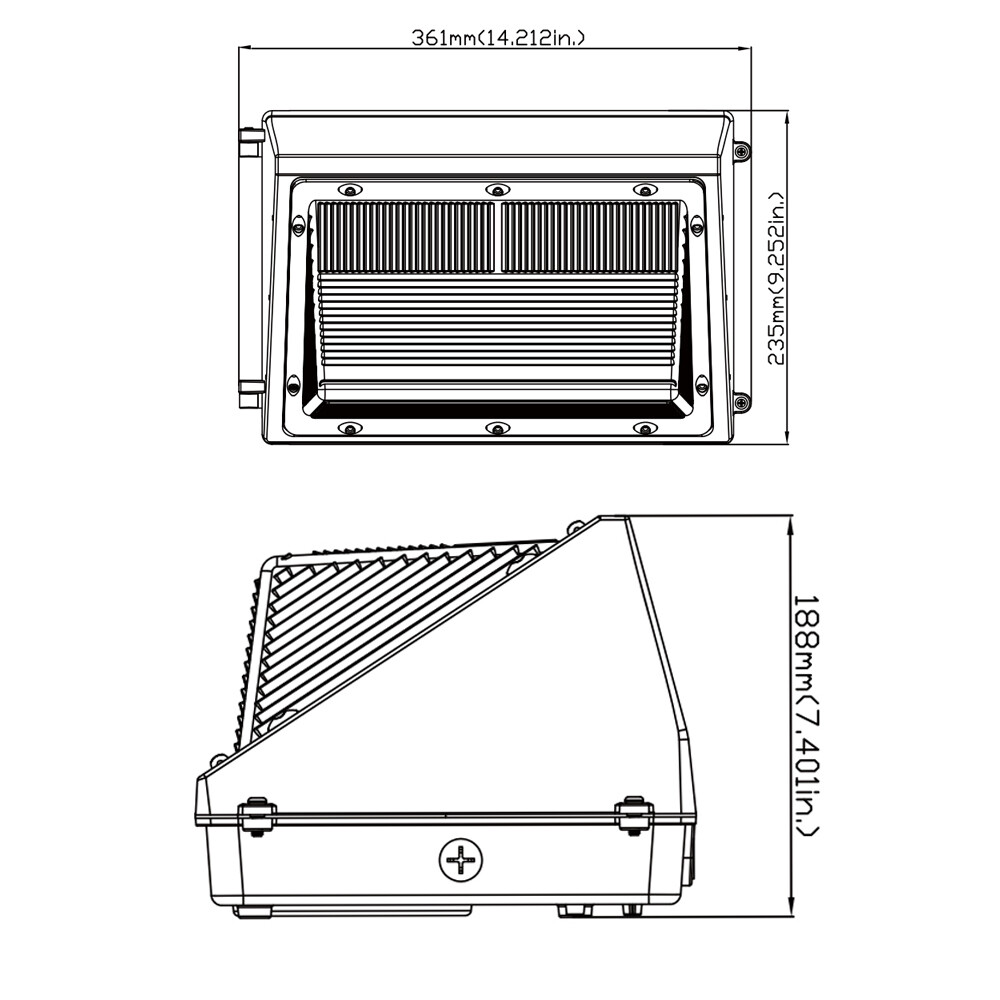 4Pack 120W LED Wall Pack Light 5000K Commercial Industrial Security Fixture