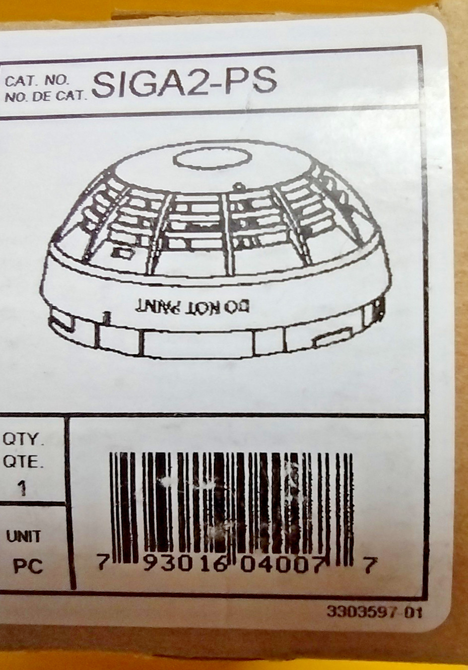 EST Edwards SIGA2-PS Fire Alarm Smoke Detector