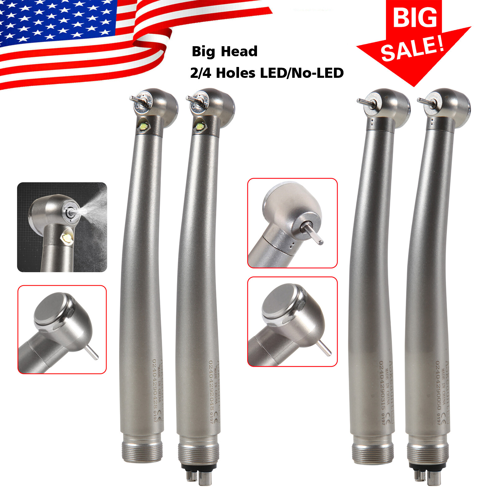 ASkeadnt Dental Fiber Optic LED E-generator / High Speed Handpiece 2HOLE/4HOLE