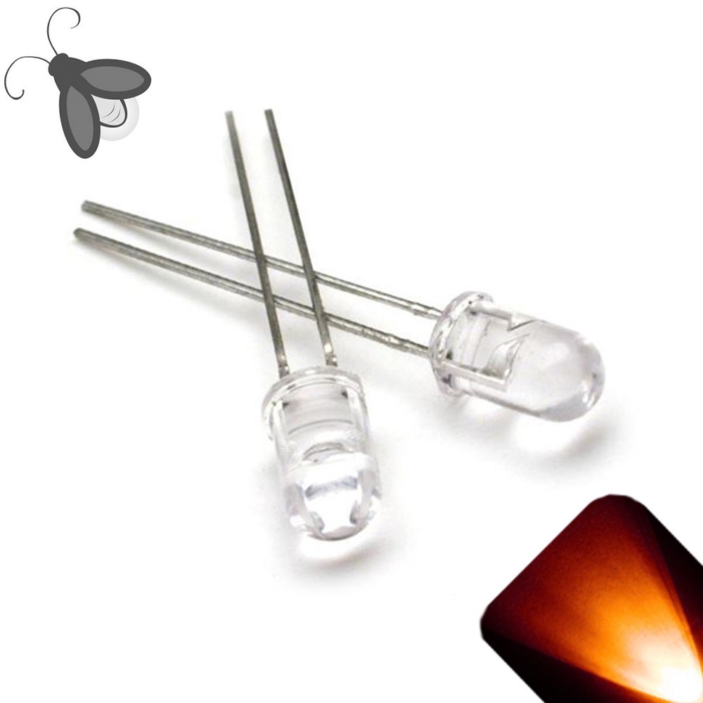 10 x LED 5mm Orange Amber Breathing Fading Super Bright Pulse Firefly Light Mod