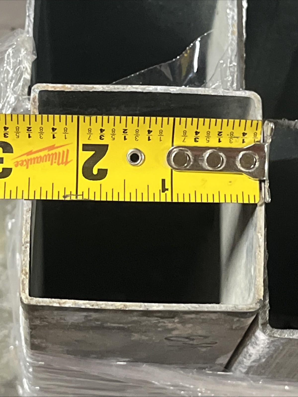 6 Scrap Repair Art 2-1/2″ X 2-1/2” Galvanized Square Tube Cut 9-5/8 10-1/4 Lot 7