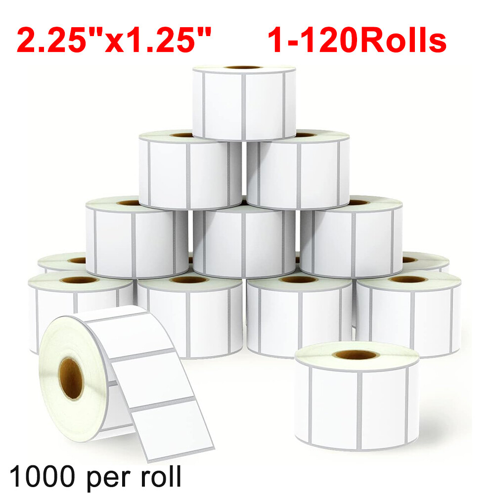 2.25×1.25 Direct Thermal Shipping Labels Barcode UPC Label Perforated 1000/Roll