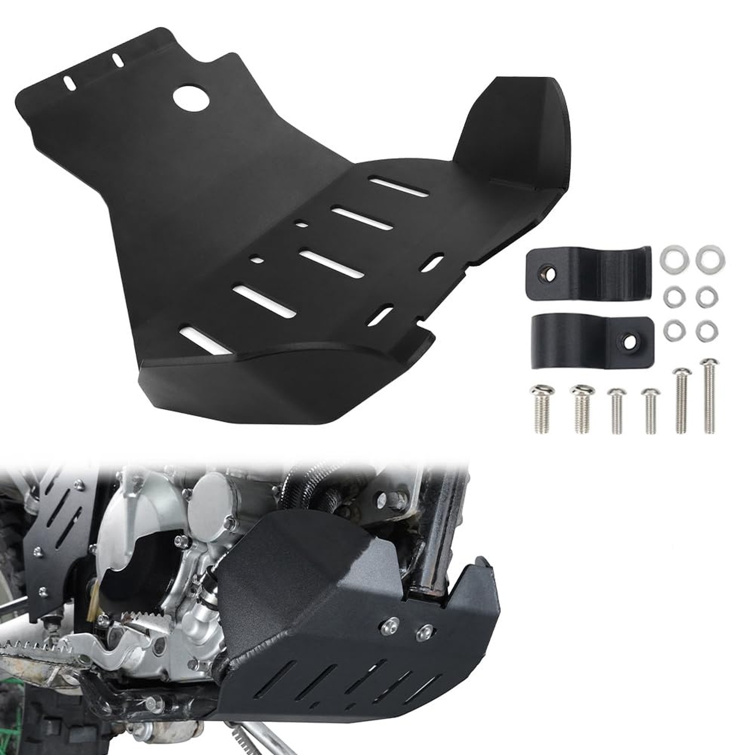 Motorcycle Skid Bash Plate Fit for KLX300R/KLX250R/KLX250/KLX300SM | 4mm Alum…
