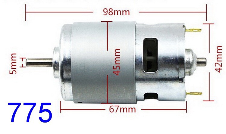 RS-775/795/895 DC 6V-24V 12V 18V High Speed Power Large Torque Motor 5mm Shaft