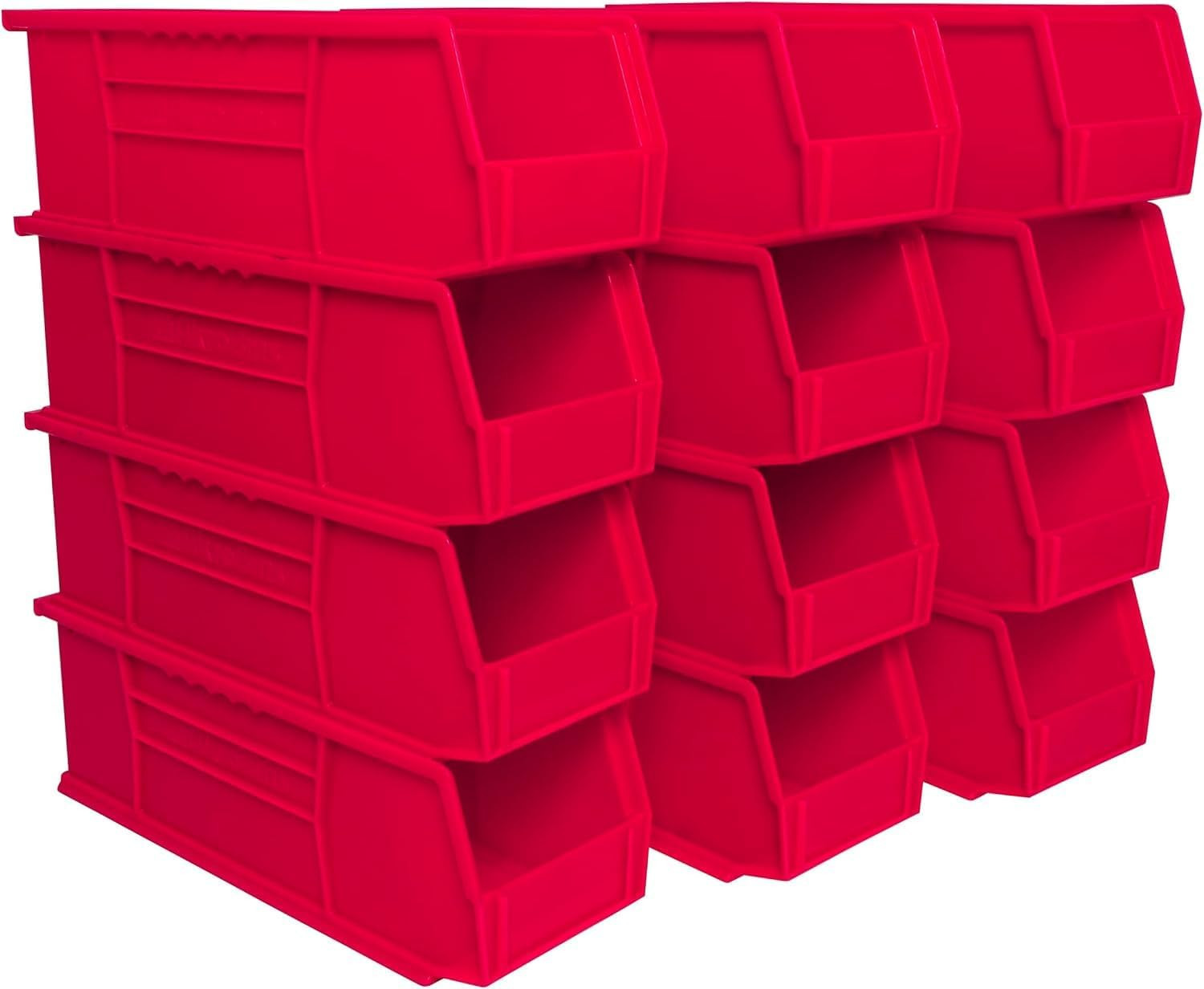 30234 Akrobins Plastic Storage Bins, Space-Saving Stackable Bins for Garage, Pan