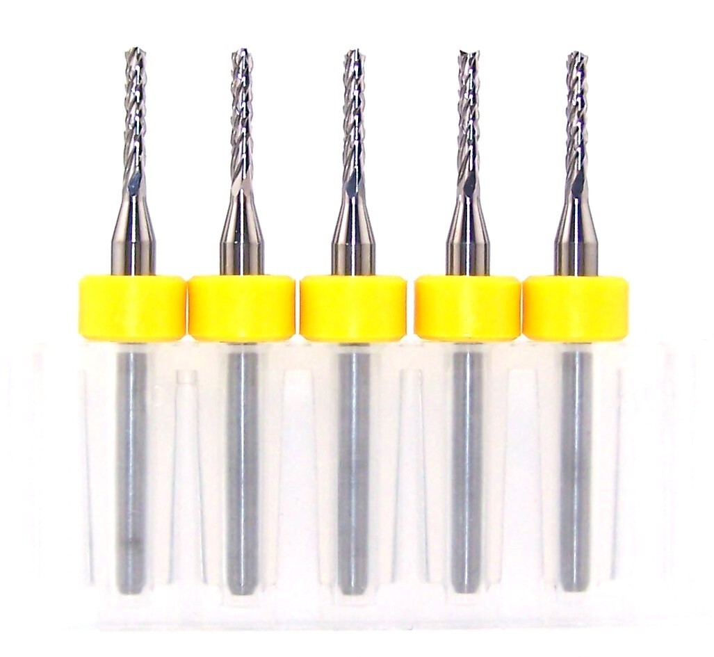 (5) 1.60mm (.0630″) DIAMOND CUT CARBIDE ROUTER BURRS, FT W RINGS 4150Q0630.276A1