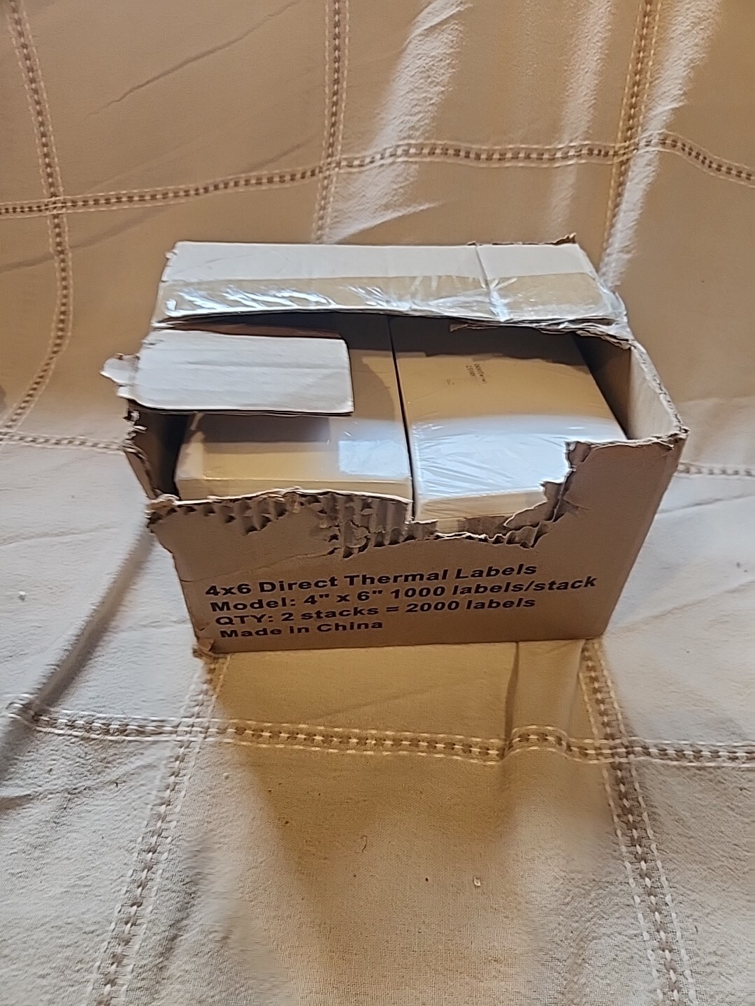 1000 @ 4″x6″ Fanfold Direct Thermal Shipping Labels Zebra and Rollo Printers