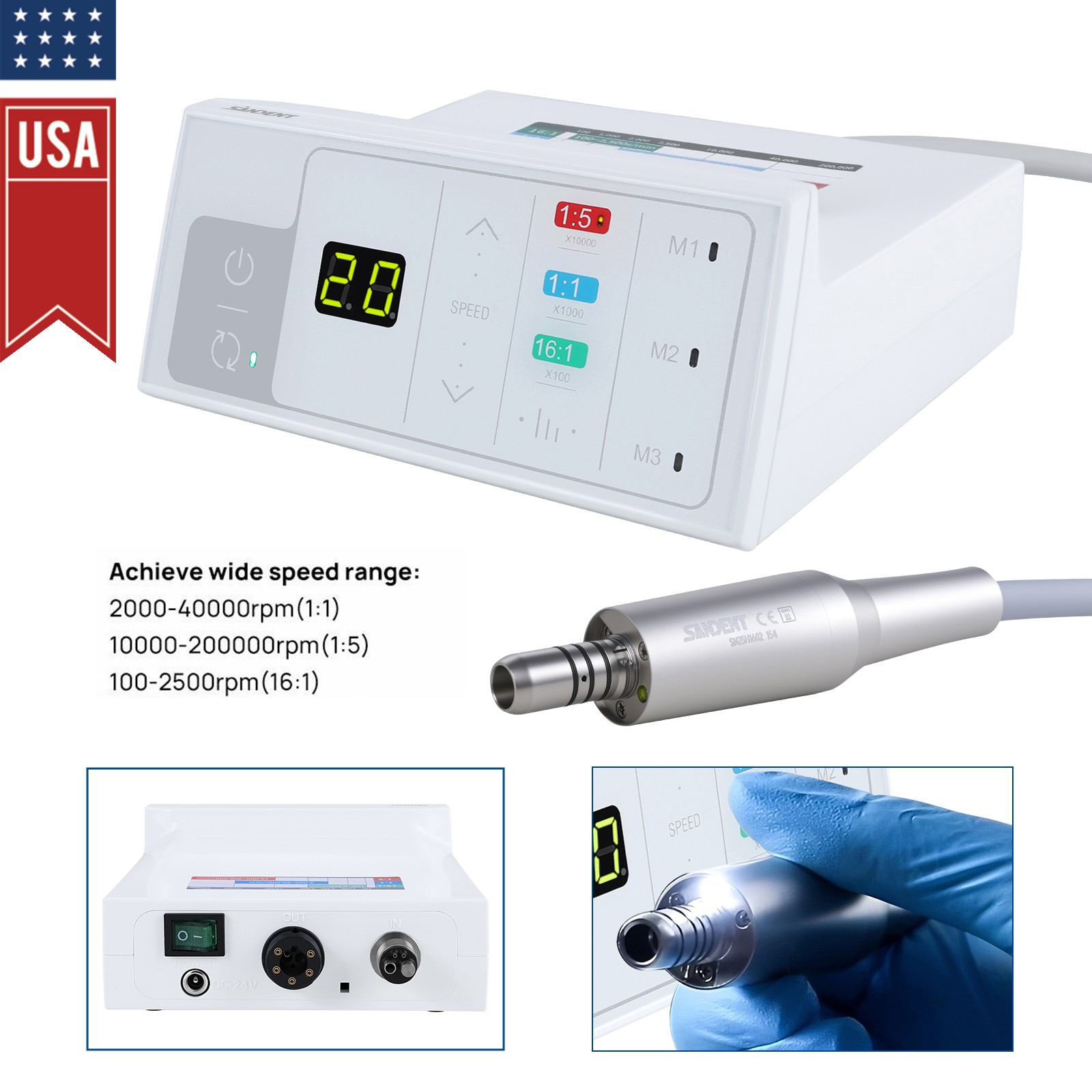 Turbina NSK PANA MAX Style Dental Pieza de mano de alta velocidad Push Button 4H