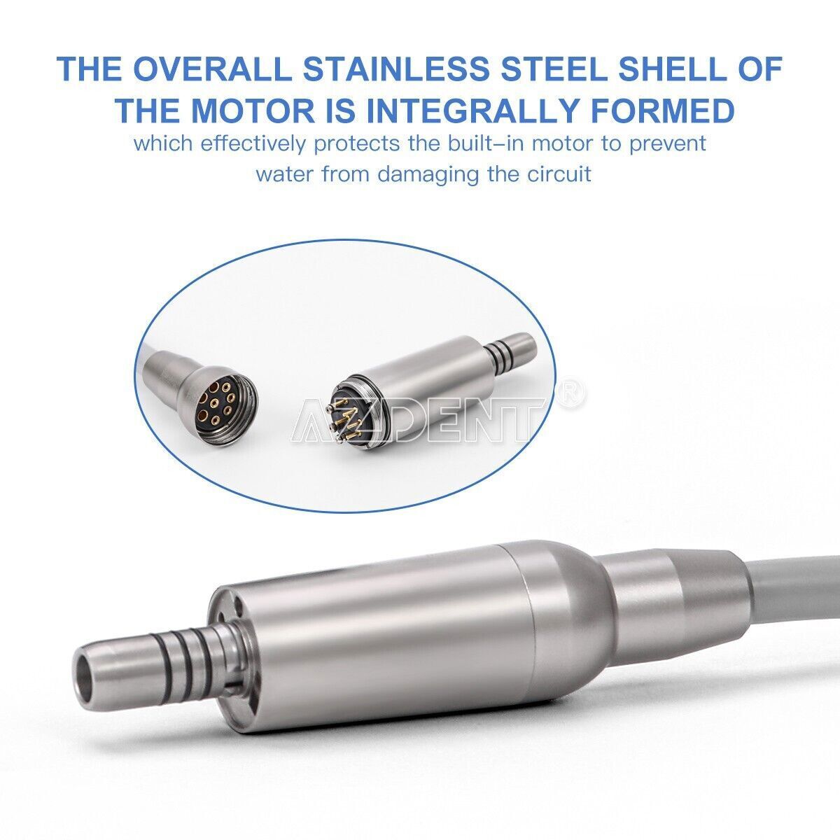AZDENT Dental LED Brushless Electric Micro Motor/1:1 LED Inner Channel handpiece