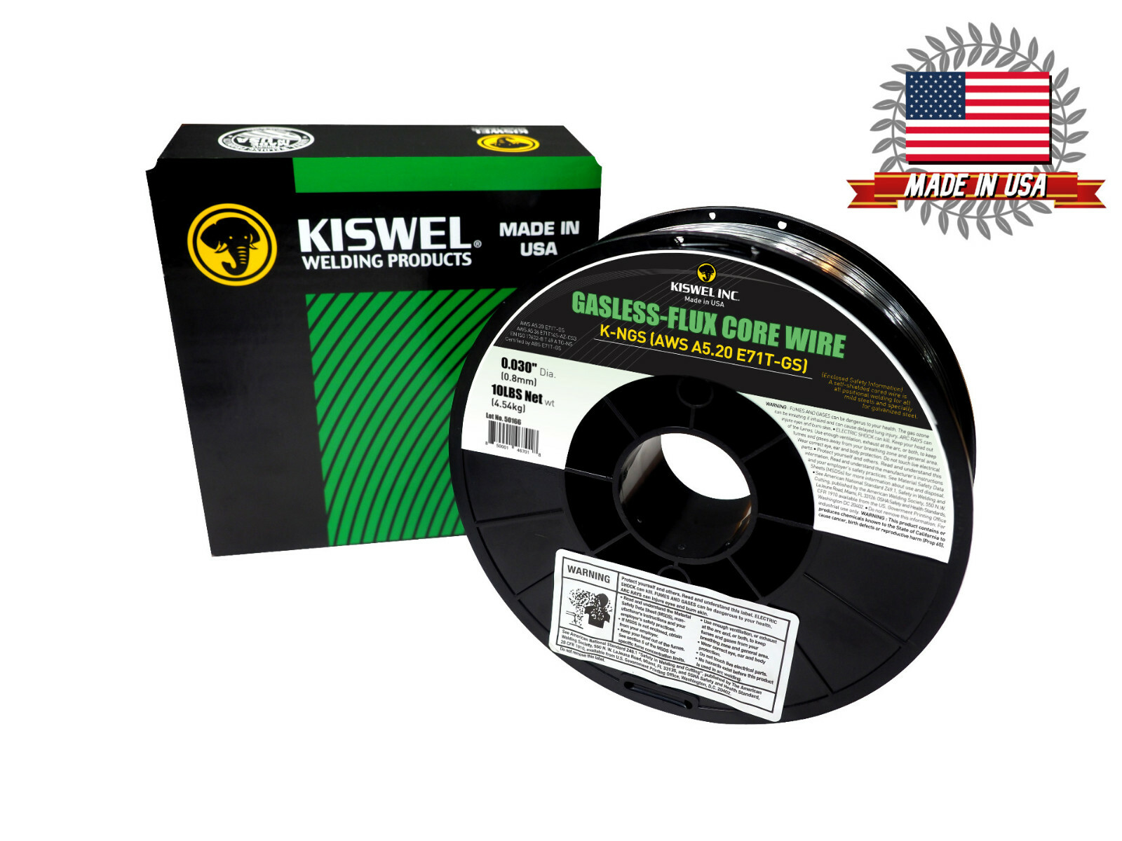 (Made In USA) E-71TGS 0.030in. Dia 10lb Gasless-Flux Core Wire Welding Wire