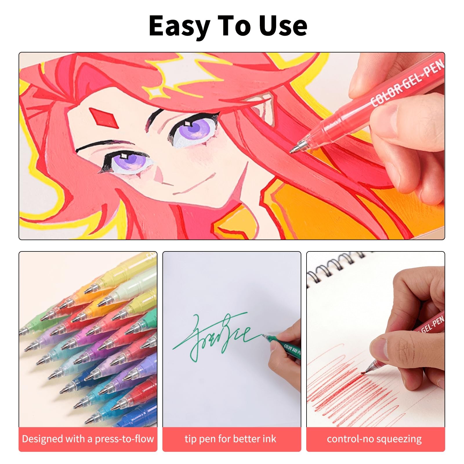 Acrylic Pens, 36 Colors 3D Colored Acrylic Paint Pens Markers with 1.0mm Bull…