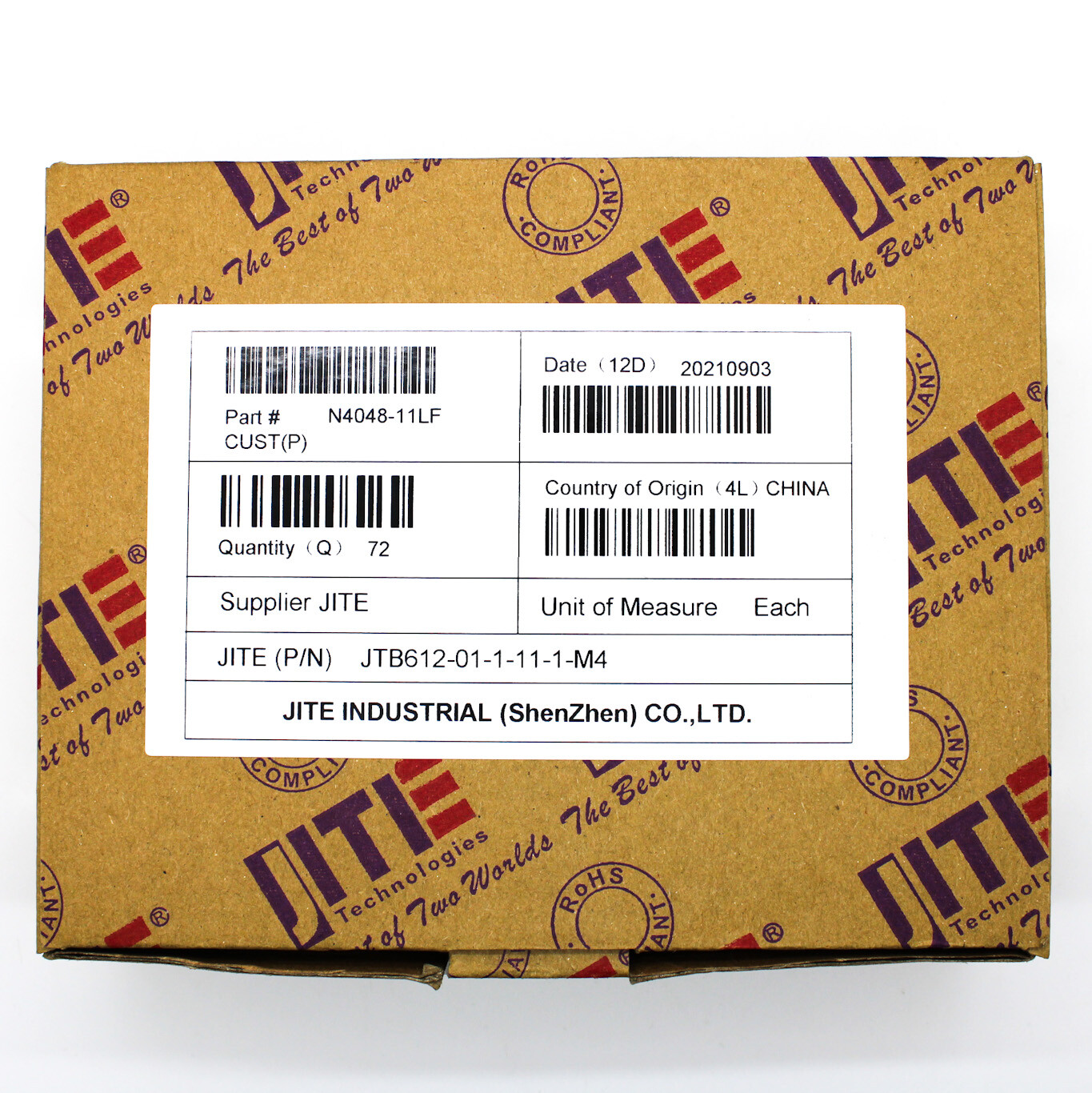 72 Pack JITE JTB 300V 10A 11-Pole European Terminal Blocks JTB612-01-1-11-1-M4