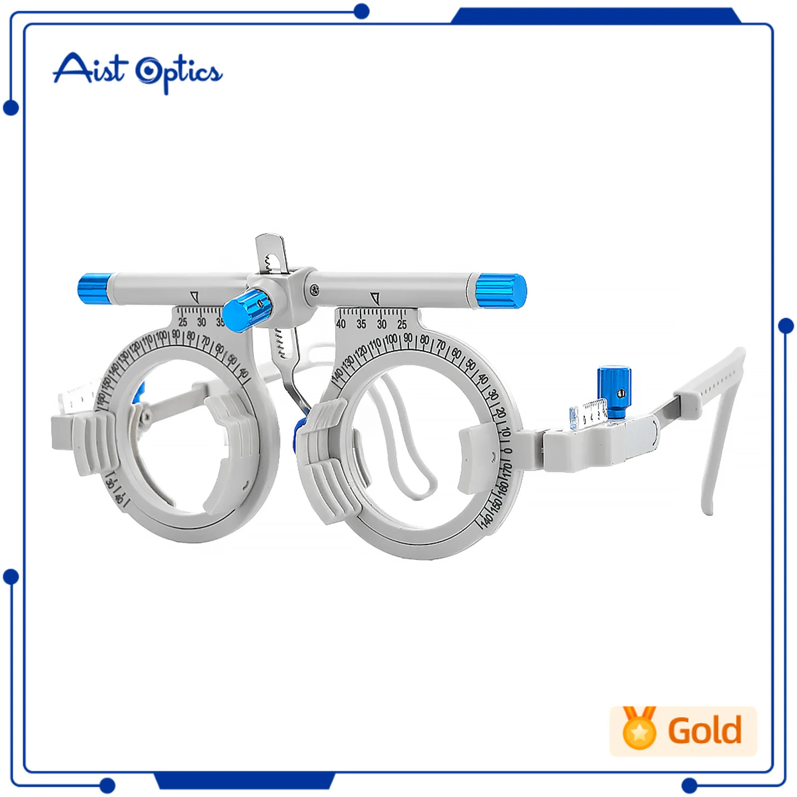 Ultra-Light 50g Titanium Trial Frame – Adjustable Nose Pads & Temples