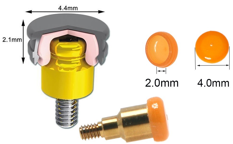Dental Zest Locator Standard/Extended Range Male cap Processing Package-2Pack