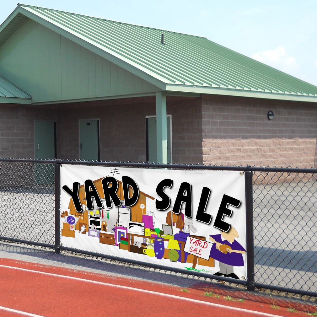 Vinyl Banner Multiple Sizes Yard Sale Business C Business Yard Sale Outdoor