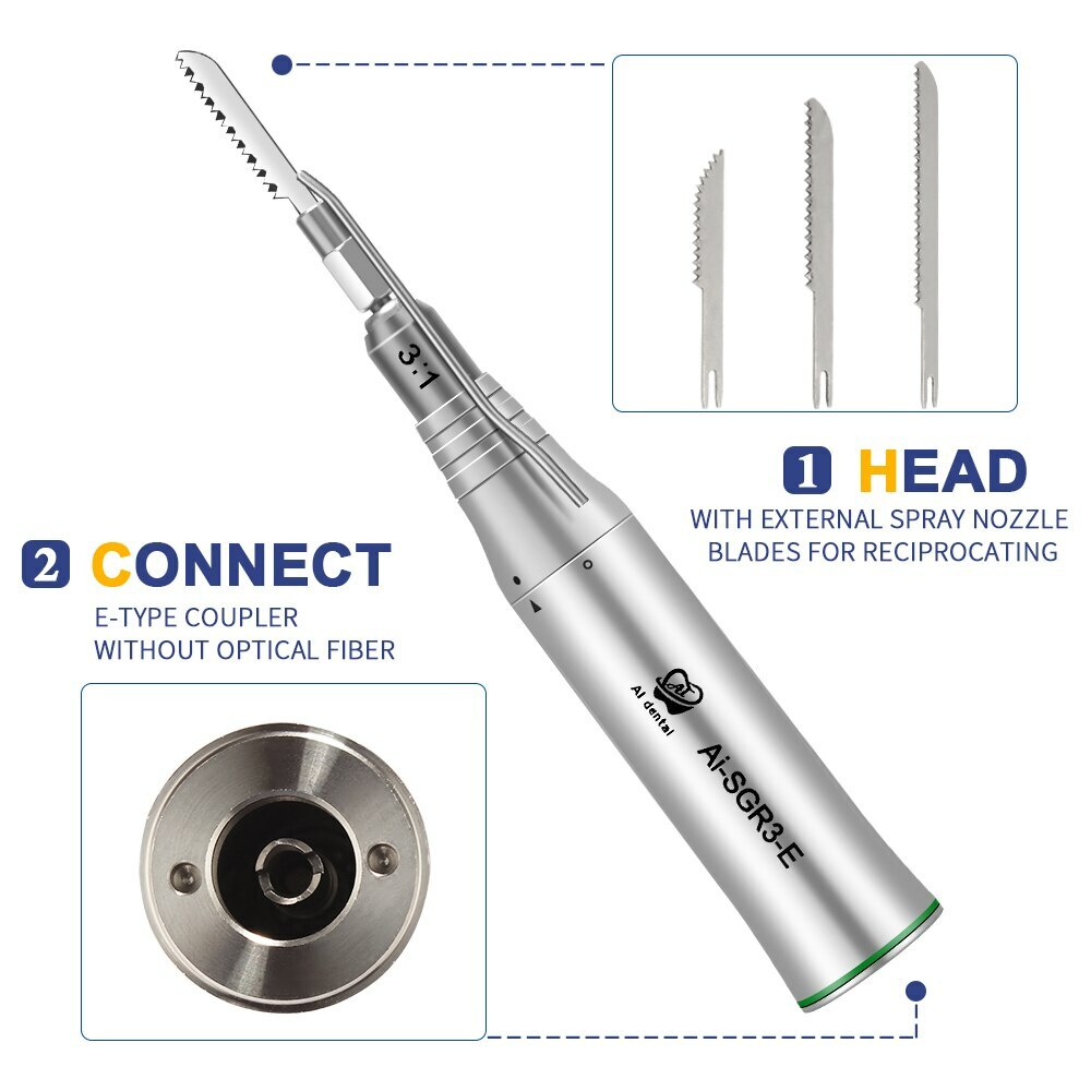 Dental 1.8mm reciprocating bone cutting dismantlable micro saw surgery handpiece