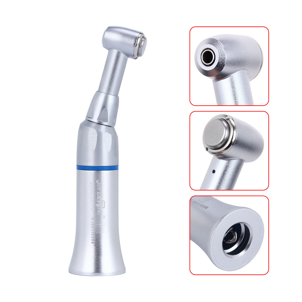 AZDENT Dental Handpiece Slow Low Speed Contra Angle E-type Push Button Air Motor
