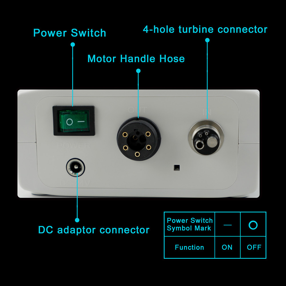 CICADA Dental LED Brushless Motor + 1:1/1:5/16:1 Contra Angle Handpiece 4 Hole