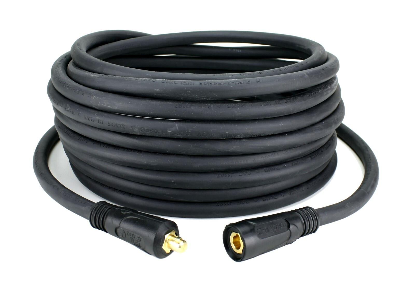 200 Amp Welding Lead Extension – Dinse 10-25 Male/Female Connectors – #2 Cable