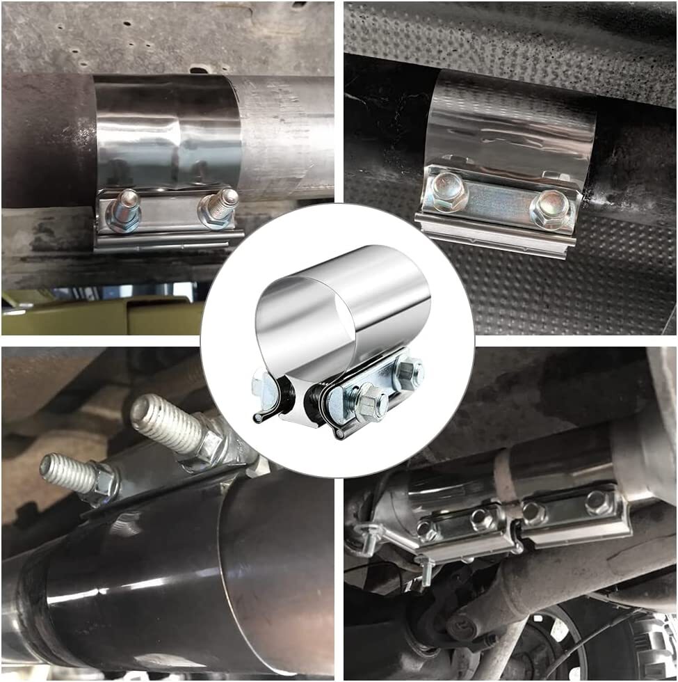 5 Inch Exhaust Clamp,5 Inch Butt Joint Exhaust Muffler Pipe Band Clamp Sleeve