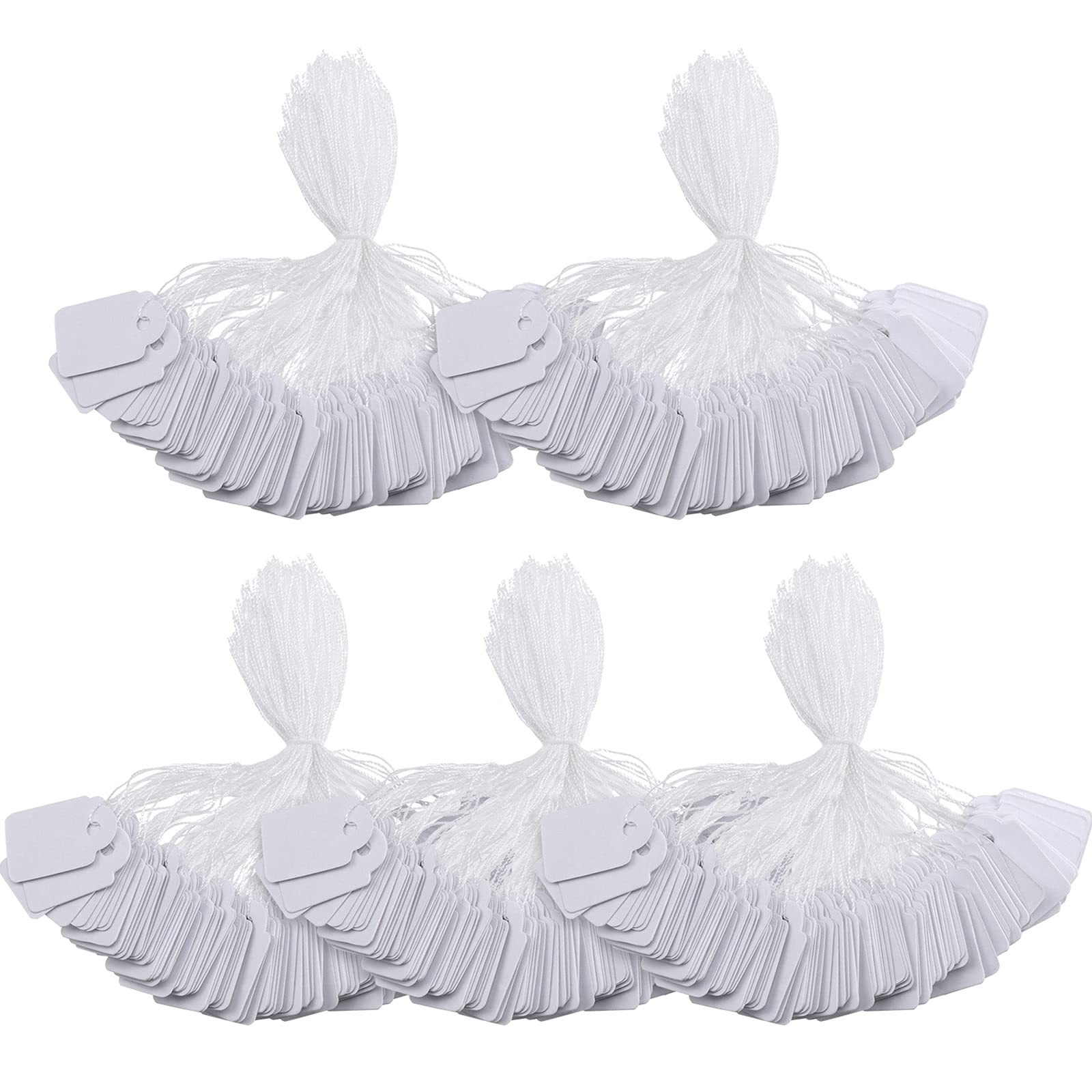 Small Price Tags with String 0.6×0.95 in White Blank marking 500 Pcs