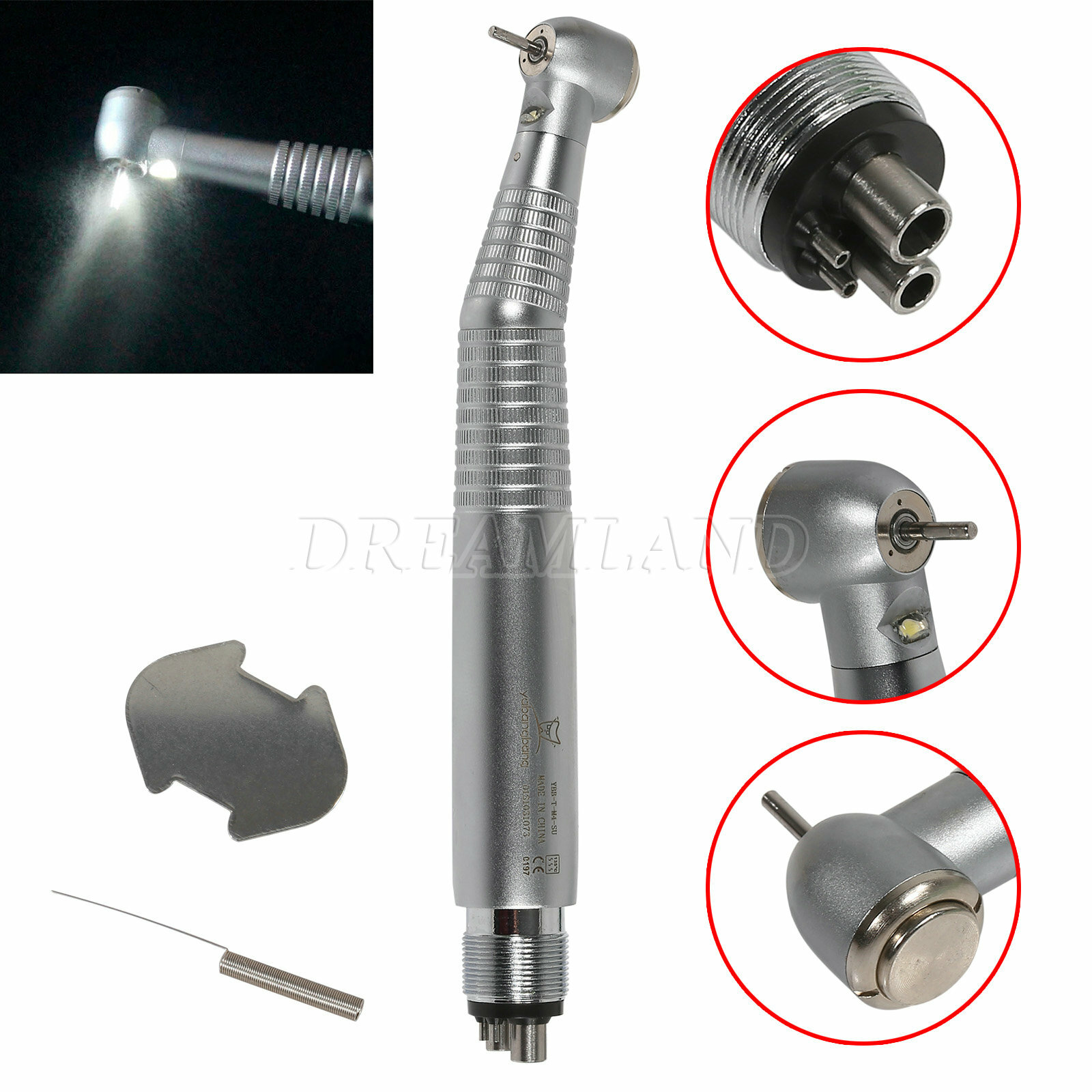 1-10 Dent LED E-generator High Speed Handpiece Internal triple spray 2/4Holes