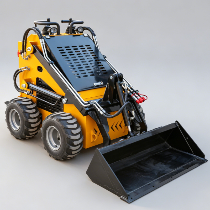 870kg Mini Skid Steer Loader MS380 23HP Dual Pump Wheeled Skid Steer Free Ship