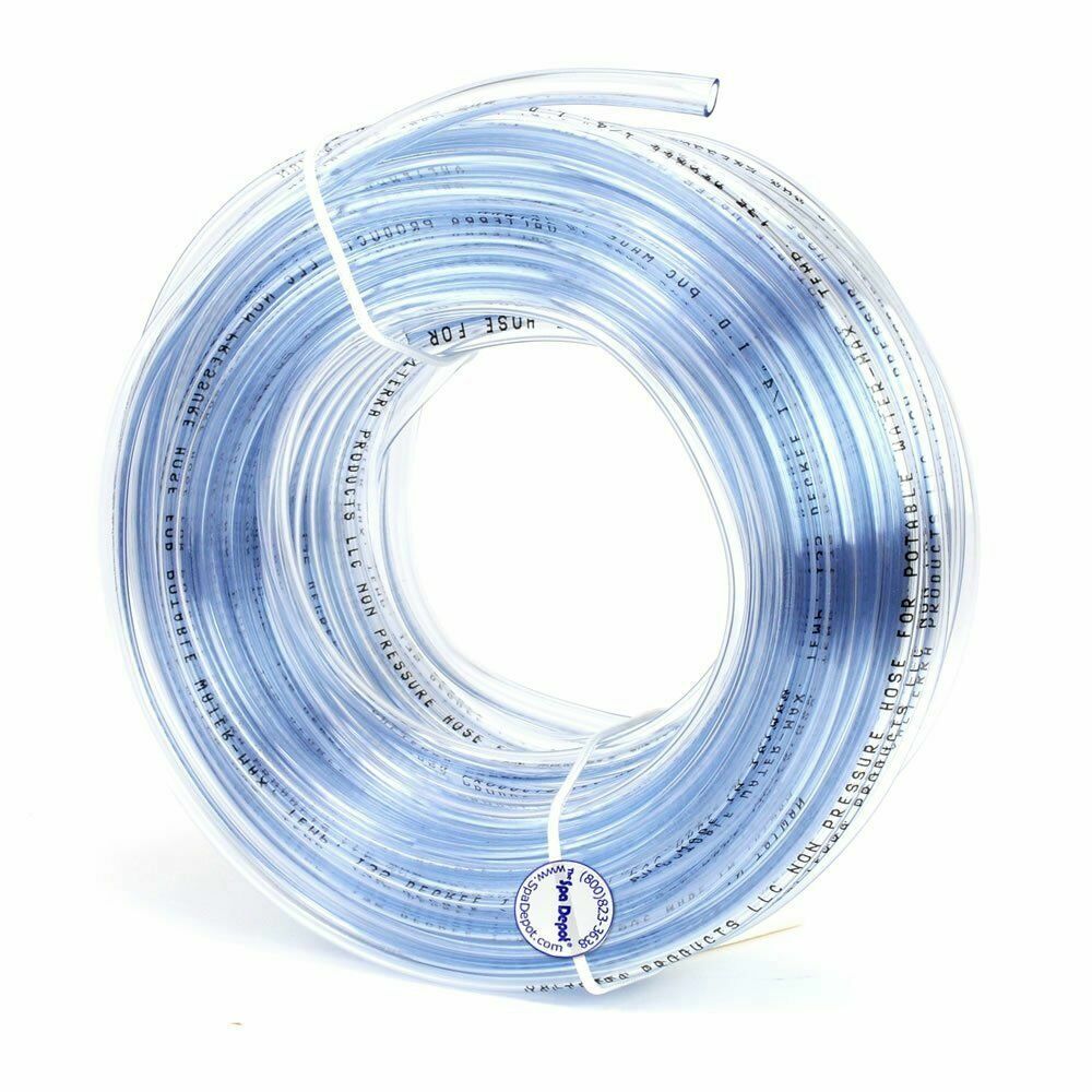 1/2″ inside diameter 20-feet Clear PVC vinyl tubing/flexible hose