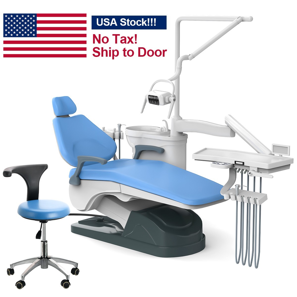 US Dental Electric Exam Chair Computer Controlled Unit Chair with Doctor’s Stool