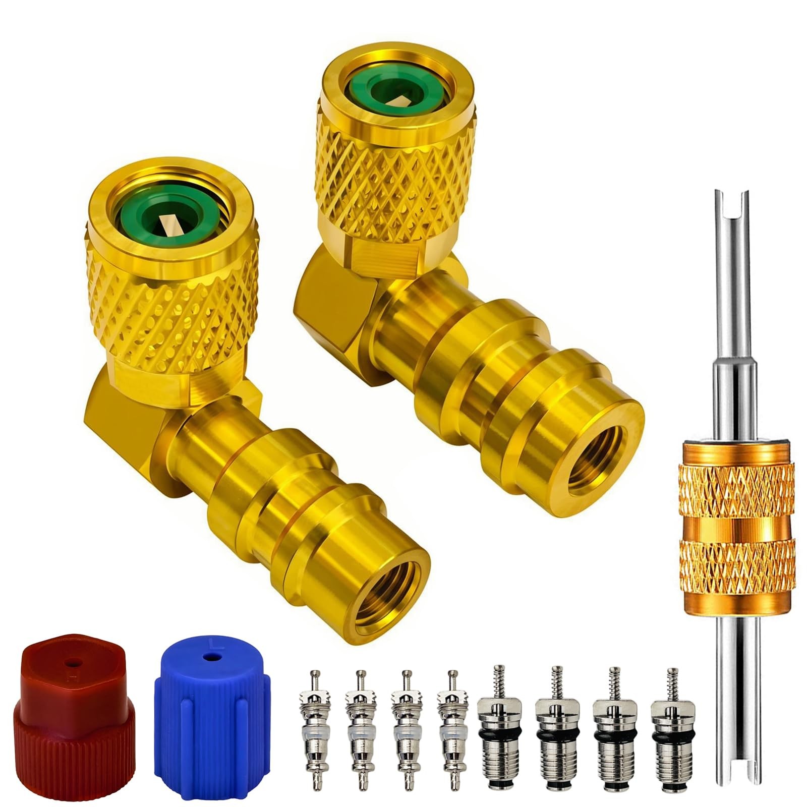 VOTNMIC R12 to R134A AC Retrofit Fitting Adapter Kit, Brass R12 R22 to R134A …