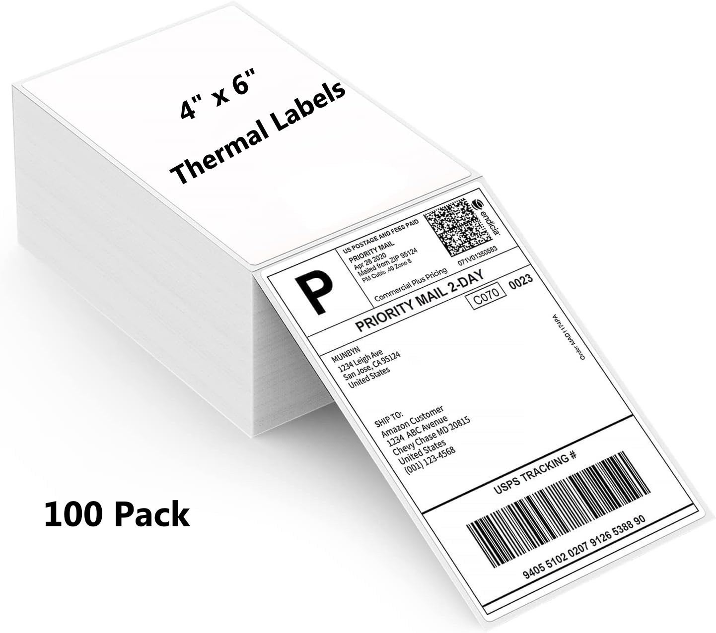 for Zebra & Rollo 4″ x 6″ Direct Thermal Address Shipping Labels Fanfold Rolls