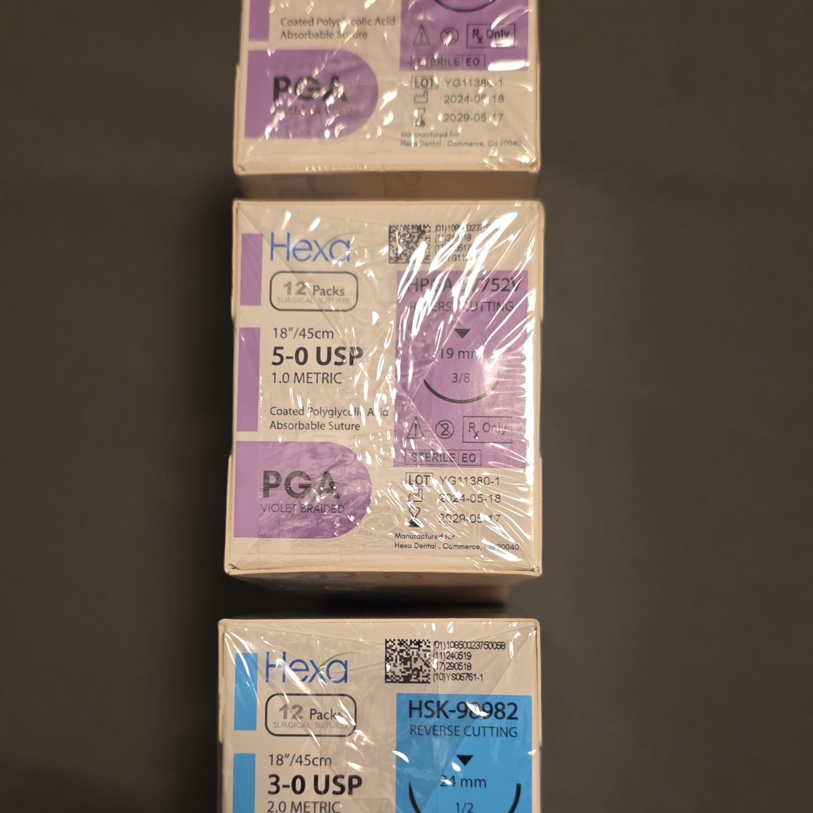 Hexa STITCH Surgical Sutures 12 Packs Dental Laboratory Surgery