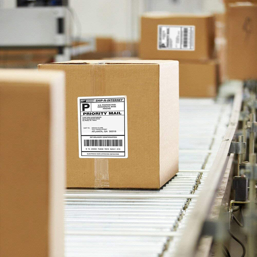 500 Fanfold 4 x 6 Direct Thermal Labels Shipping Labels For Zebra & Rollo USA