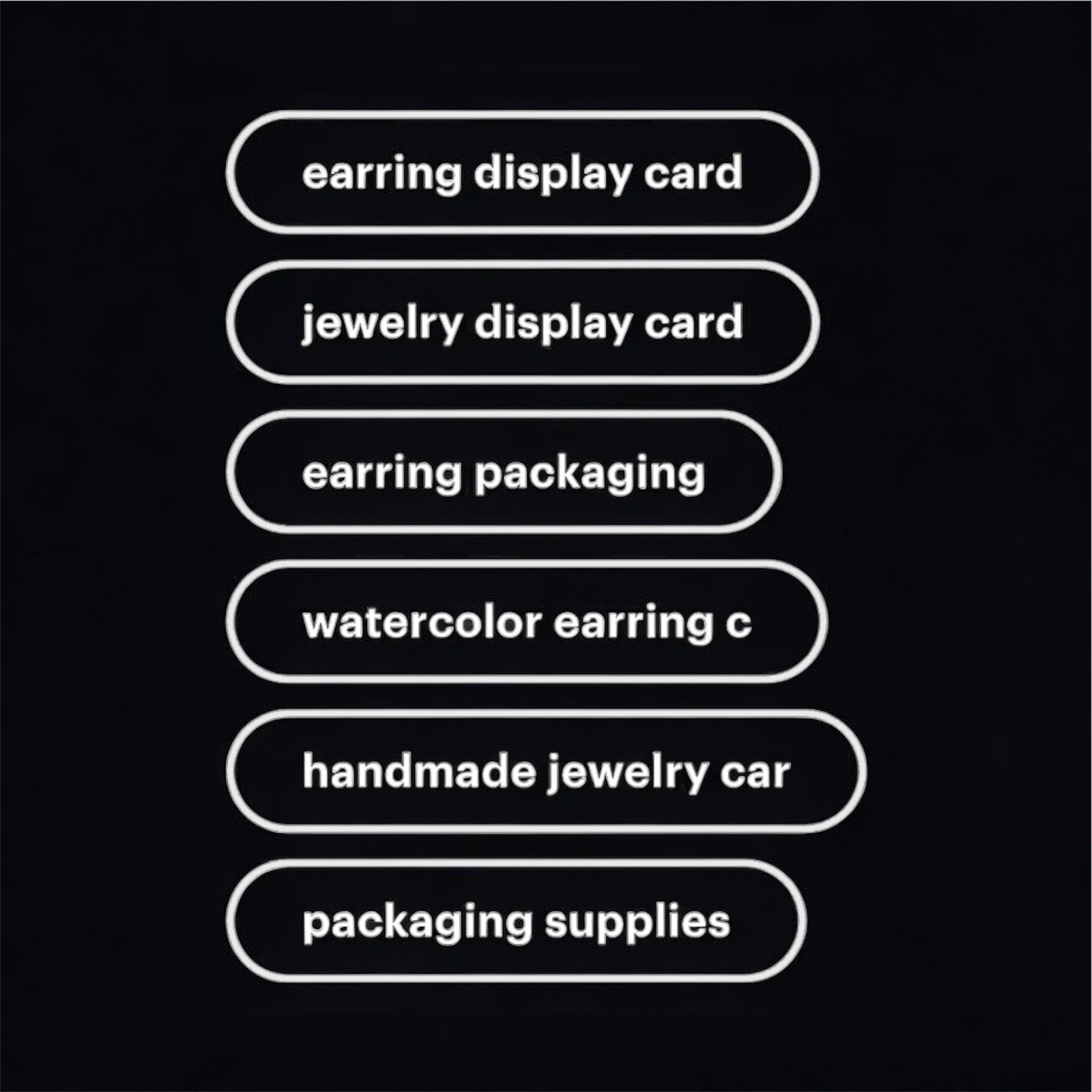 50 pcs Matte White 2-3/4″ x 4″ Custom Printed Jewelry Earring Display Cards