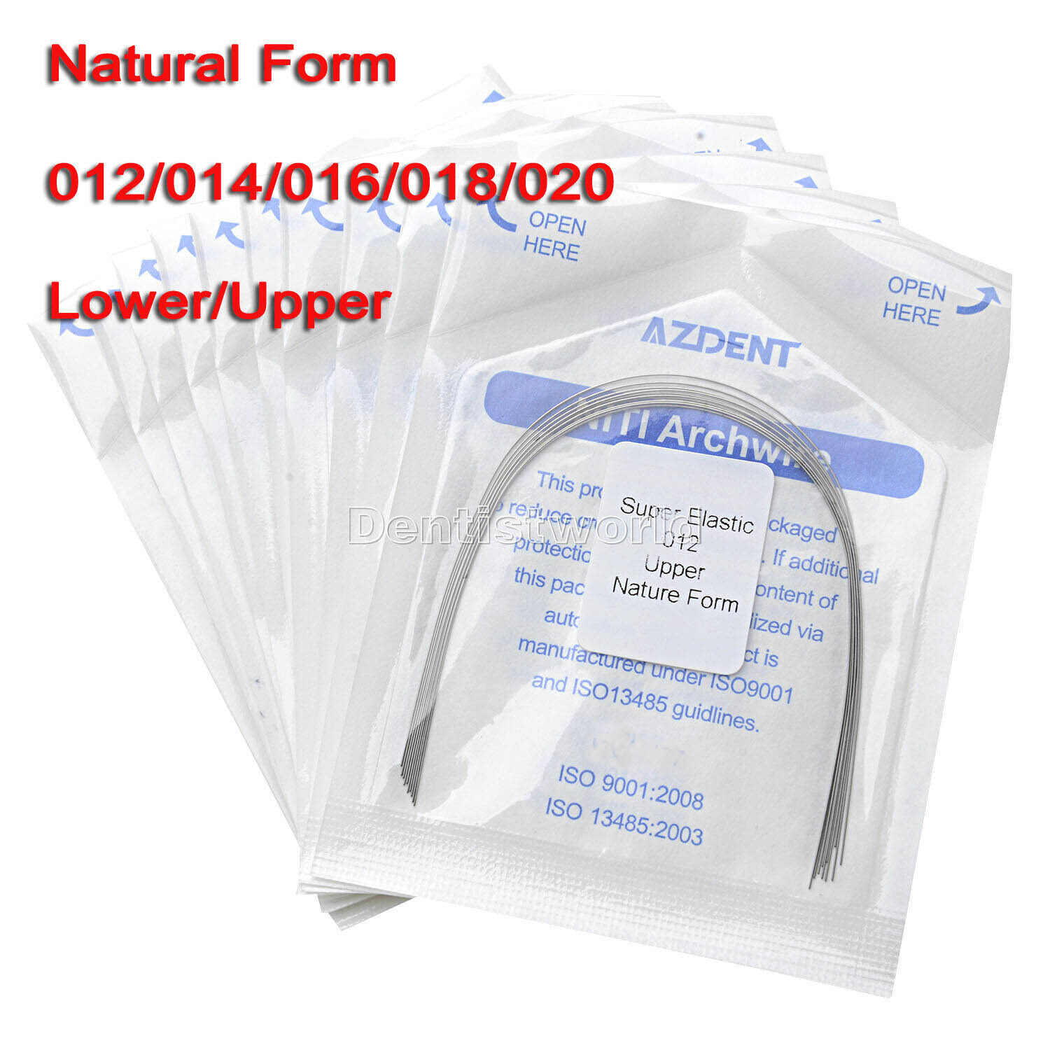 AZDENT Dental Orthodontic Super Elastic Niti Round Arch Wires Nature Form