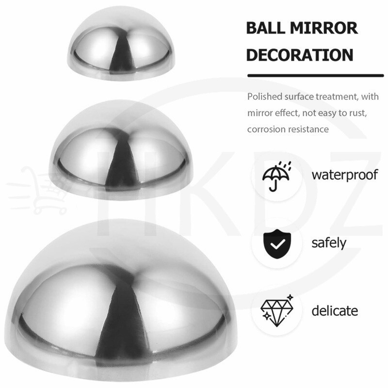 304 Stainless Steel Half Round Ball Hollow Half Round Railing Balls Ø25mm -350mm