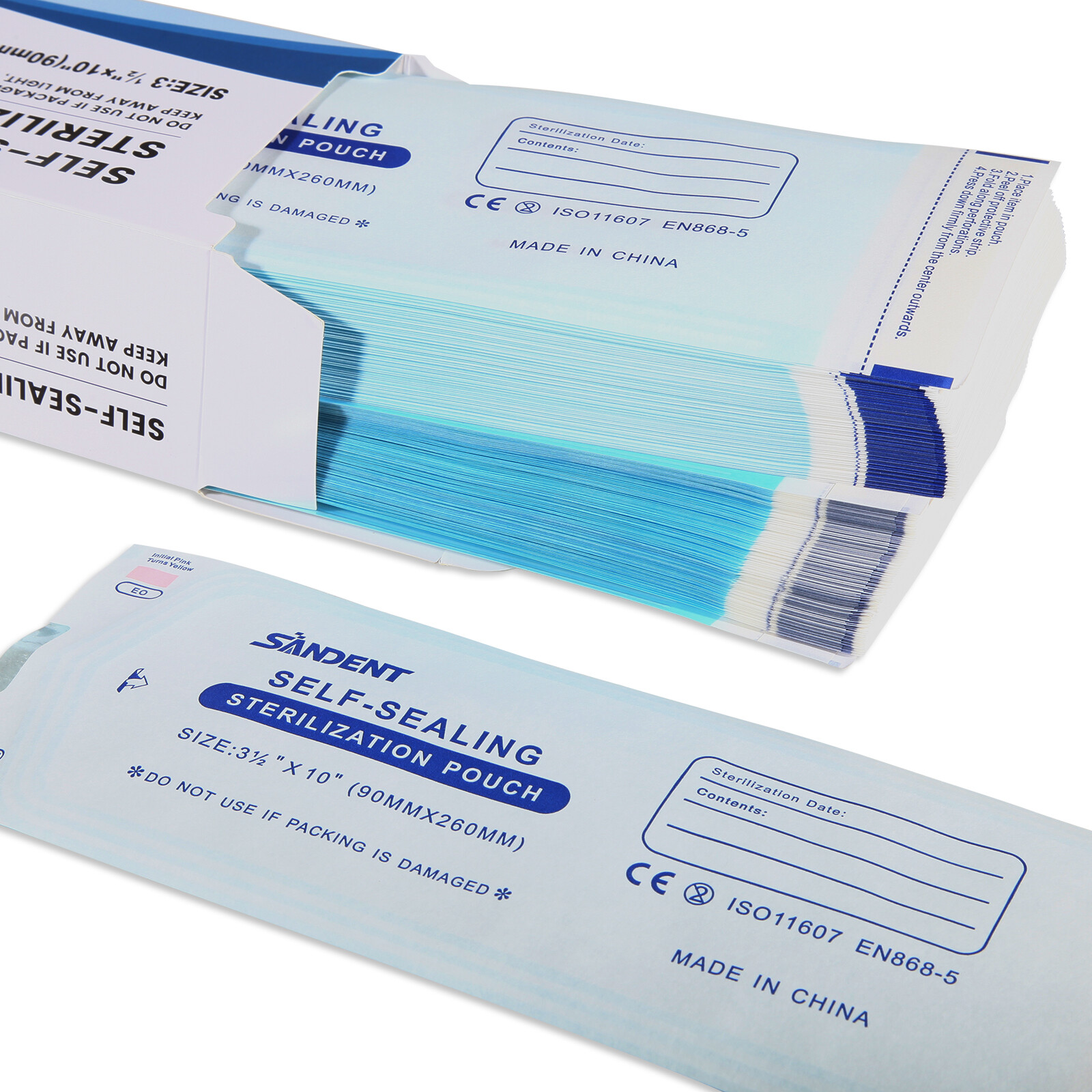 200 Self Sterilization Pouches Pouch Autoclave Sterilizer Bag Dental Tattoo Nail