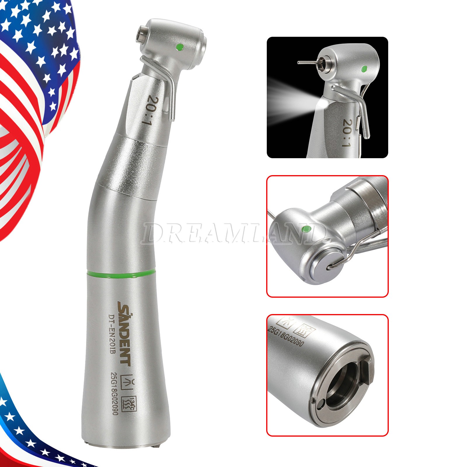 Surgical Handpiece Dental 20:1 Implant Contra Angle Fit SURGmatic S201XL SANDENT