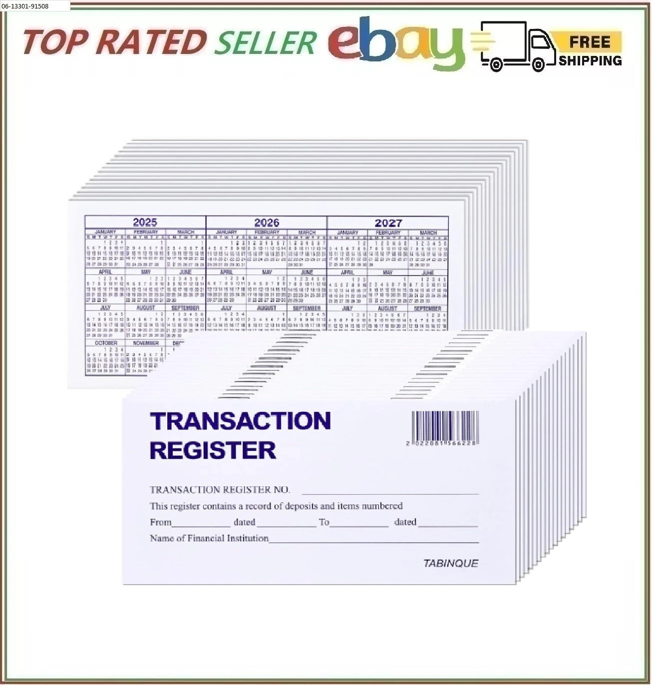24 PCS Check Registers for Personal Checkbook, Easy to Read Checkbook Register